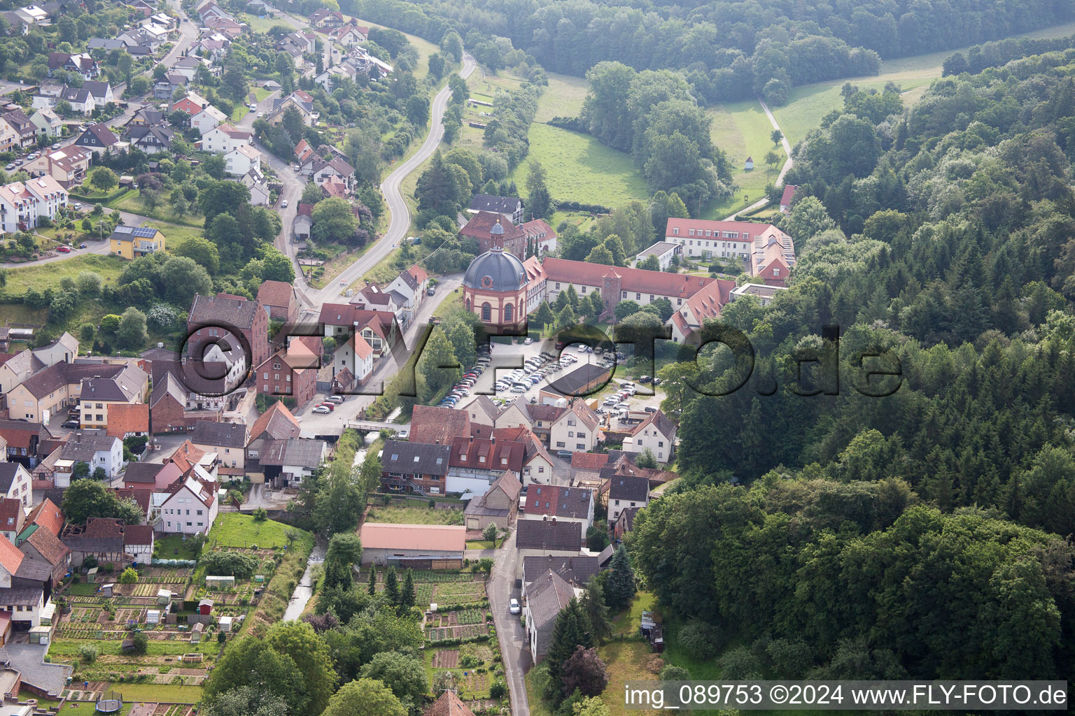 Vue oblique de Holzkirchen dans le département Bavière, Allemagne