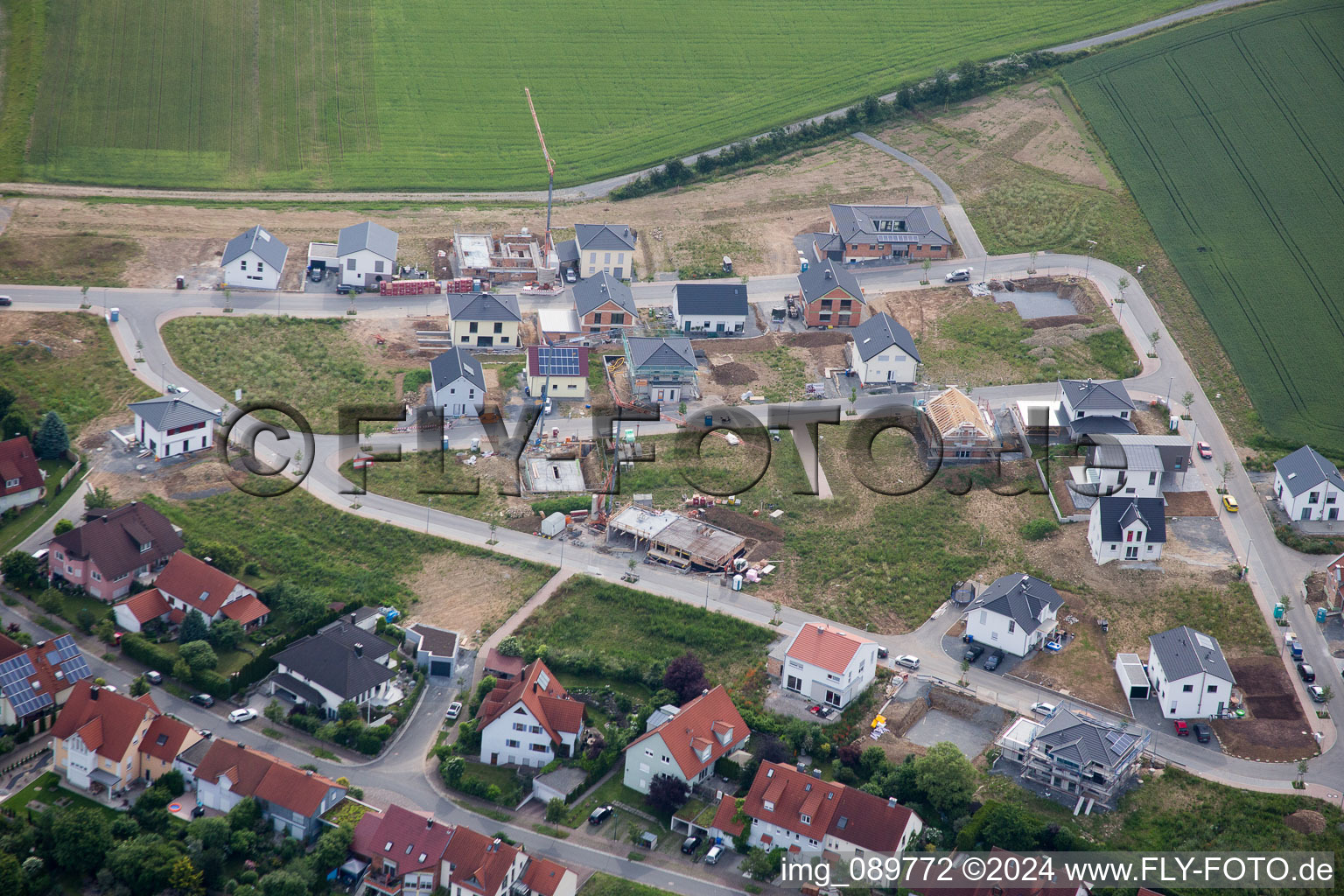 Vue aérienne de Waldbrunn dans le département Bavière, Allemagne