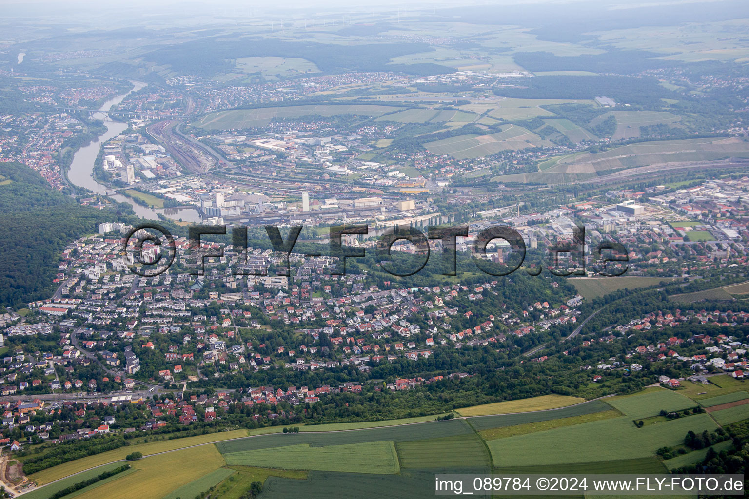 Vue aérienne de Würzburg dans le département Bavière, Allemagne