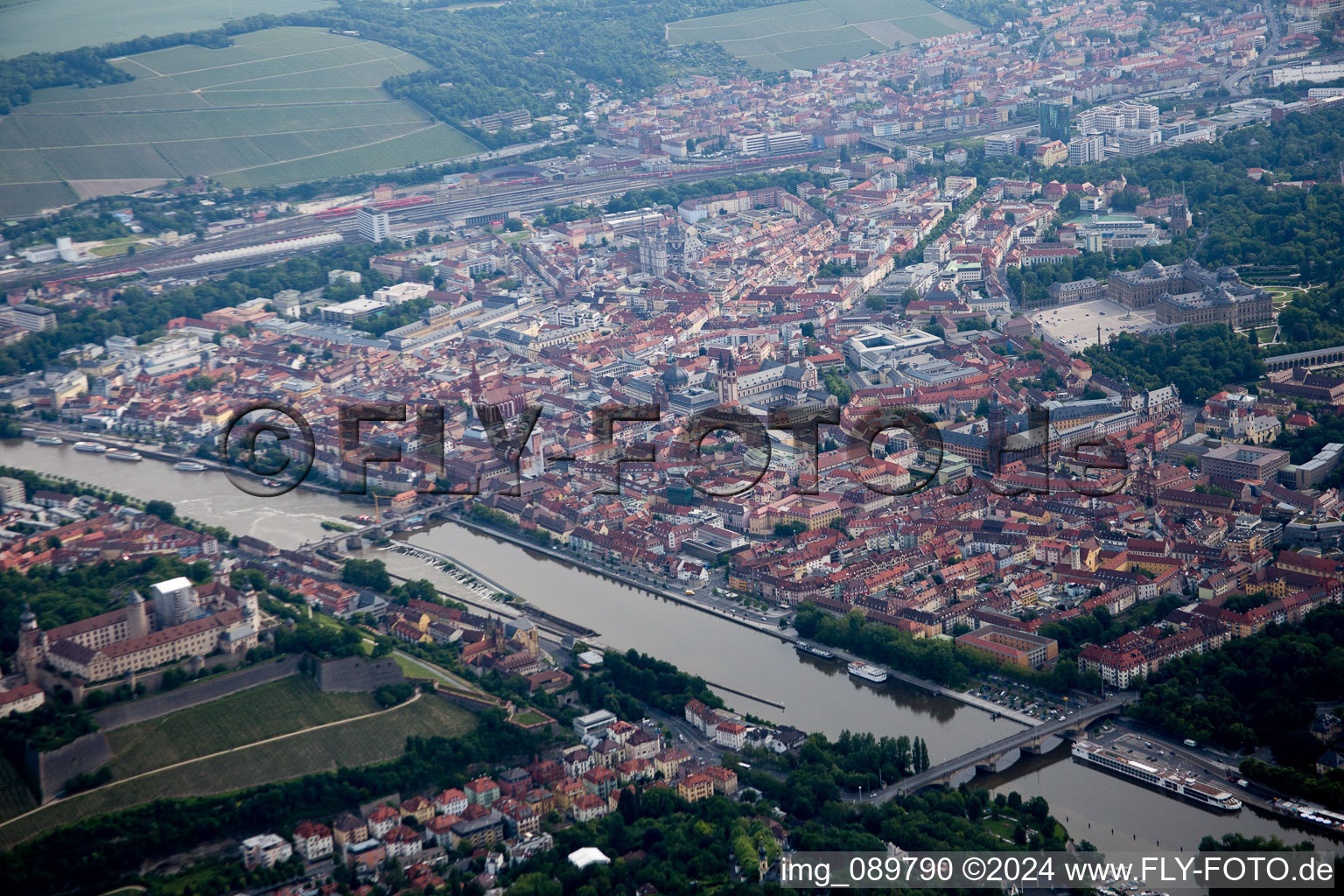 Würzburg dans le département Bavière, Allemagne vue d'en haut