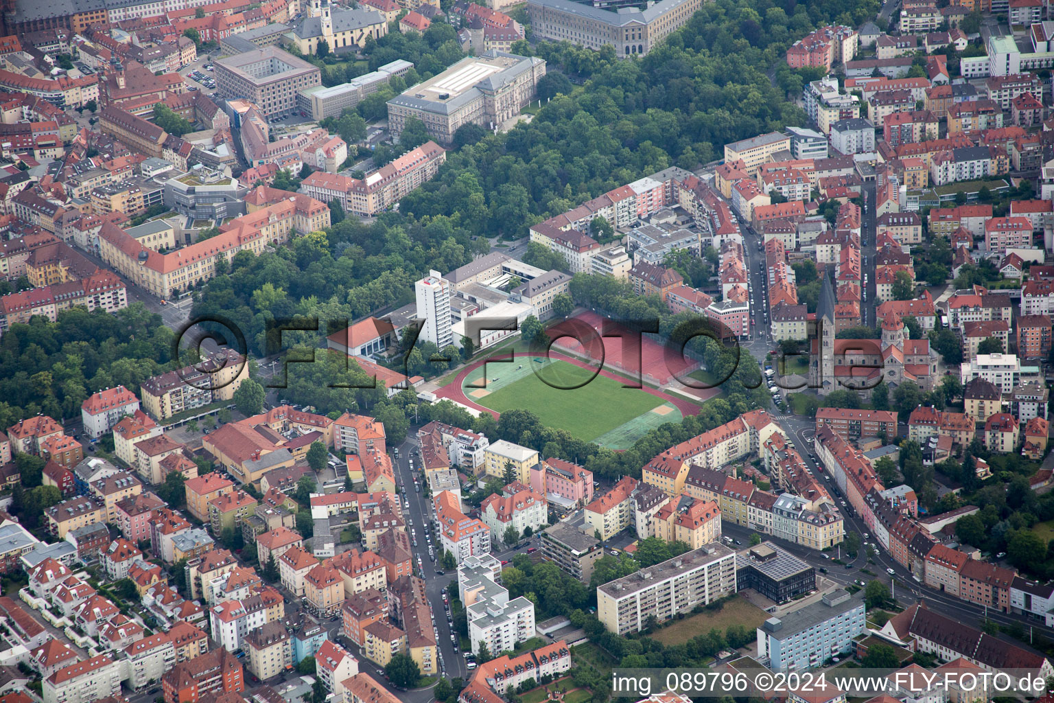 Würzburg dans le département Bavière, Allemagne vue du ciel