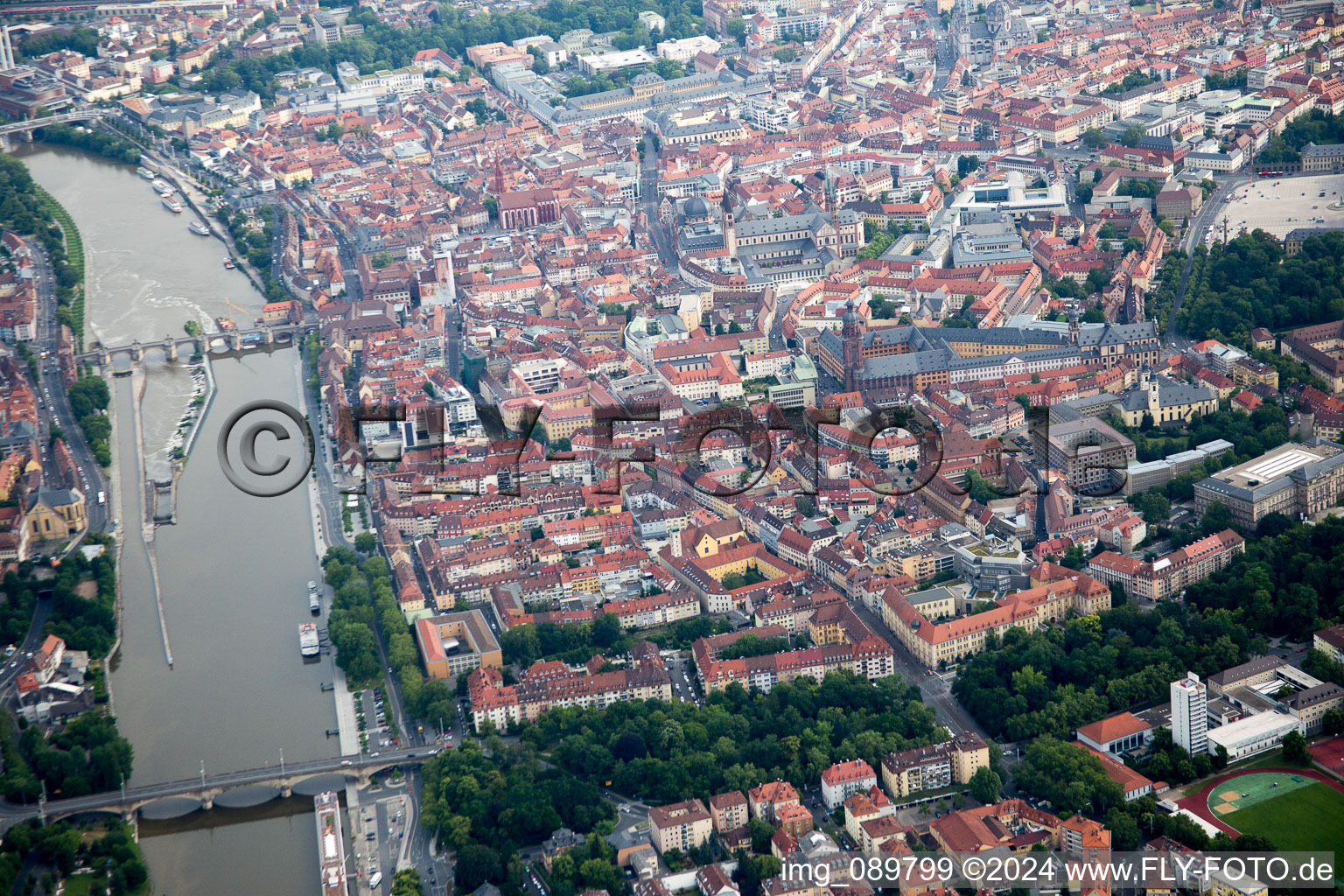 Image drone de Würzburg dans le département Bavière, Allemagne