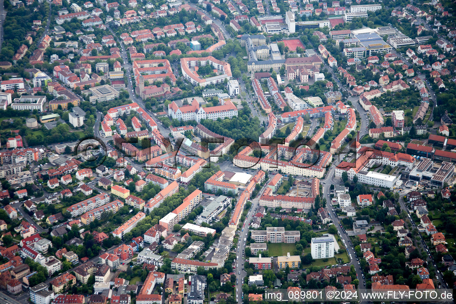 Würzburg dans le département Bavière, Allemagne d'un drone