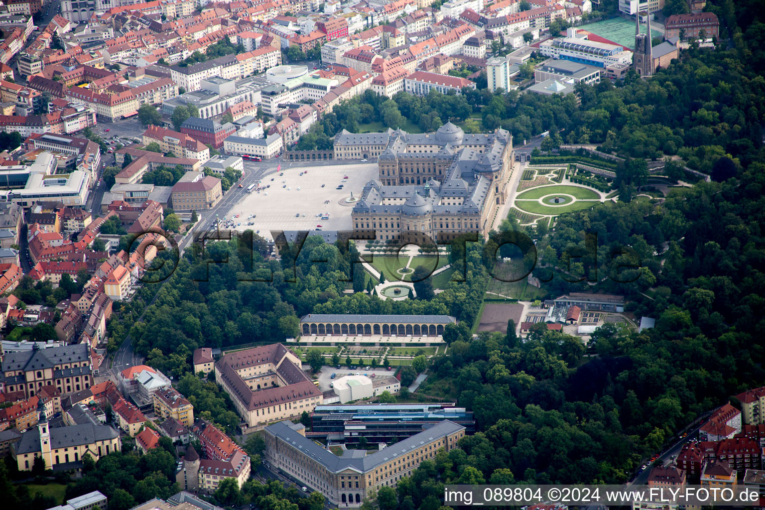 Vue aérienne de Würzburg dans le département Bavière, Allemagne