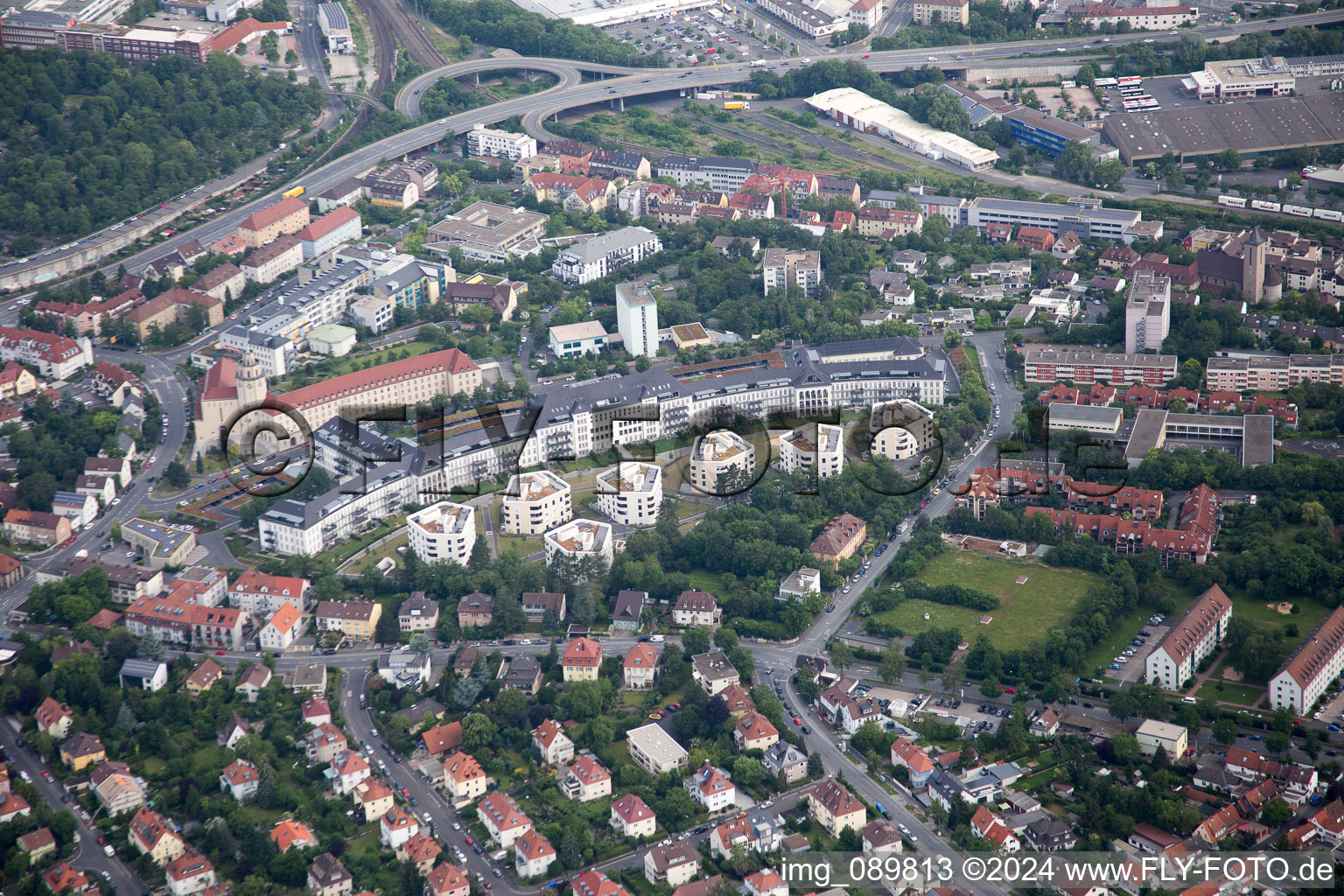 Würzburg dans le département Bavière, Allemagne vue d'en haut