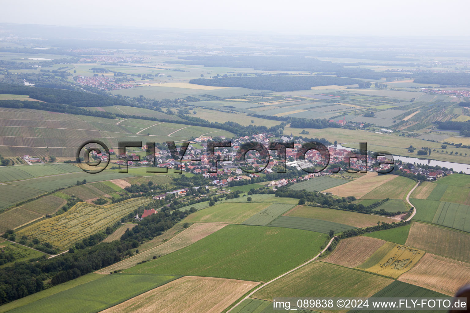 Vue aérienne de Wipfeld dans le département Bavière, Allemagne