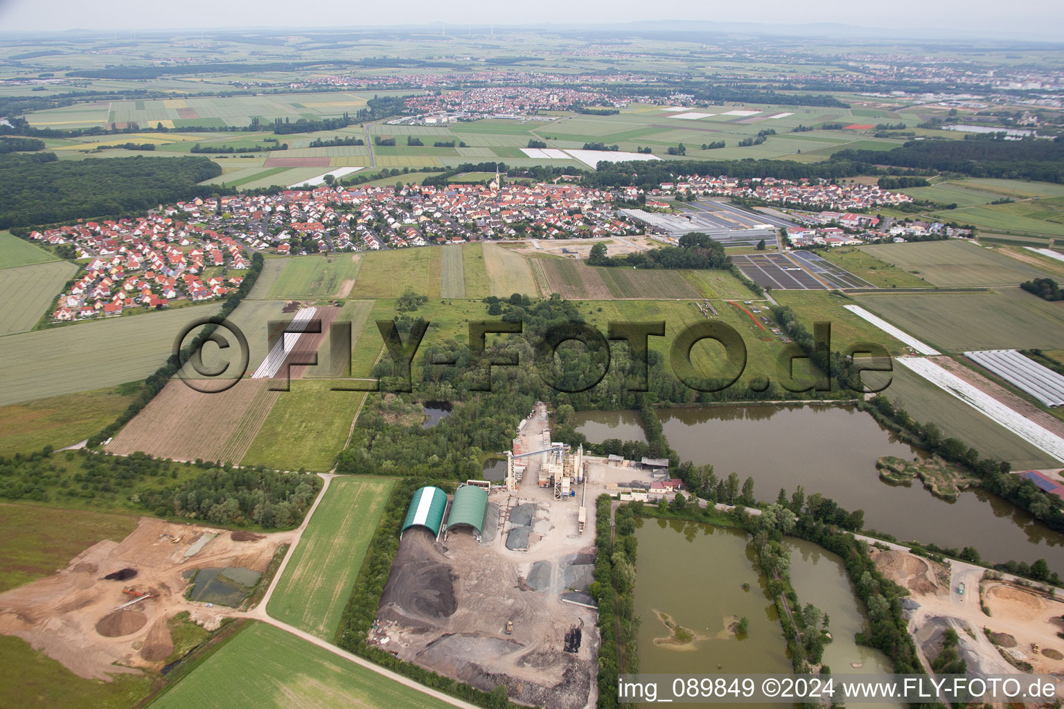 Photographie aérienne de Röthlein dans le département Bavière, Allemagne