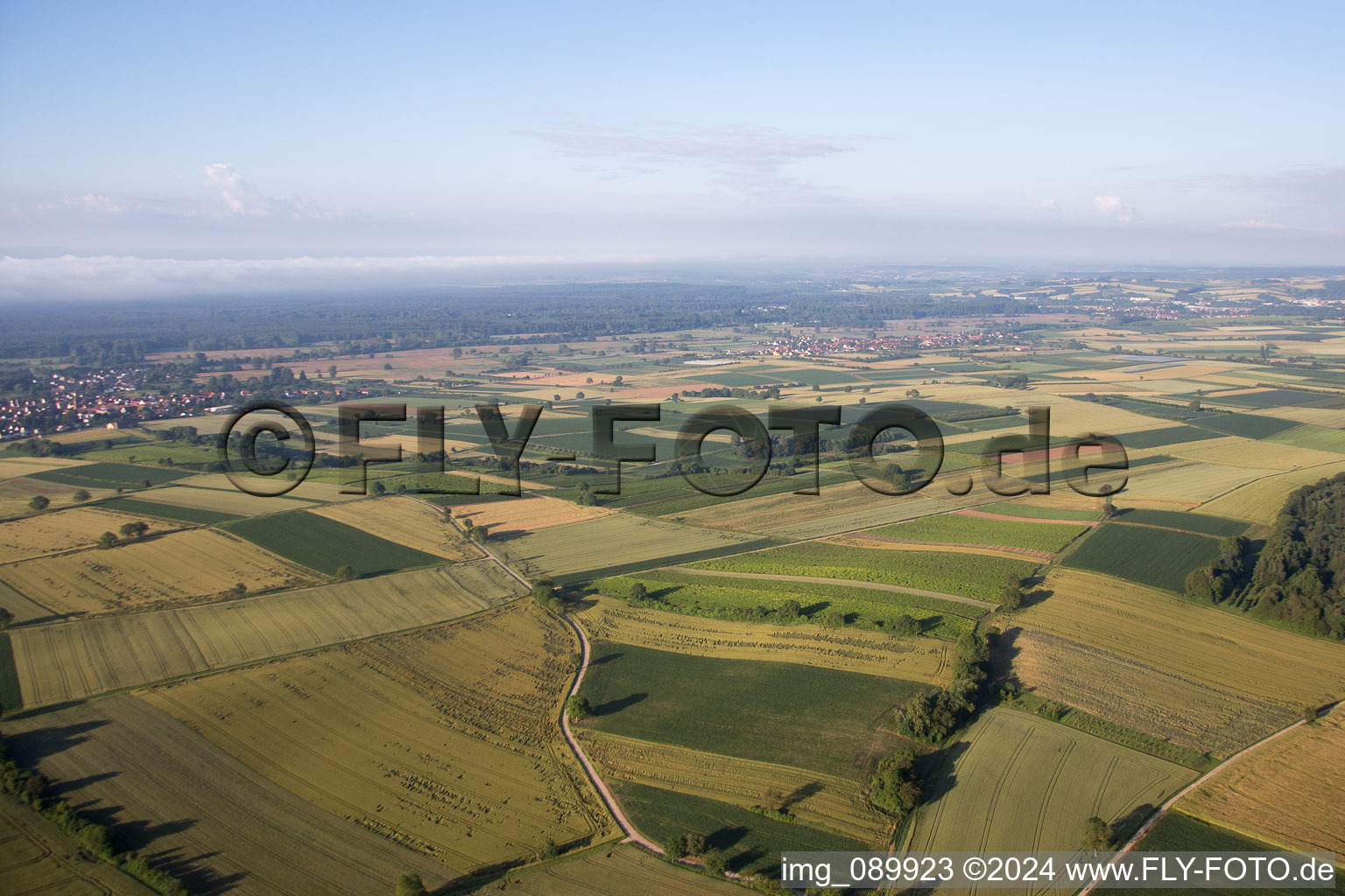 Schweighofen dans le département Rhénanie-Palatinat, Allemagne depuis l'avion