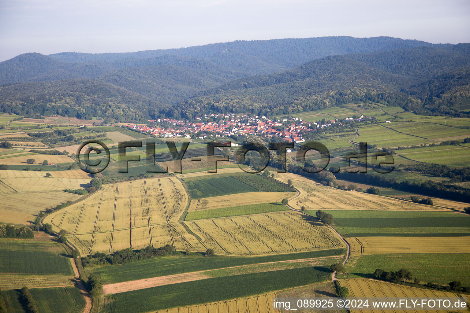 Oberotterbach dans le département Rhénanie-Palatinat, Allemagne hors des airs