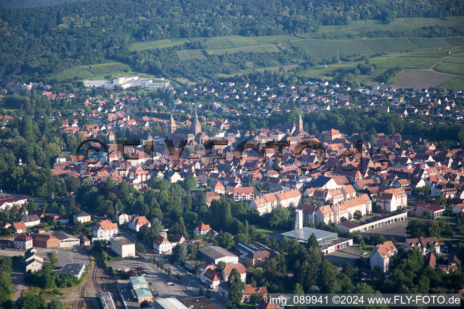 Photographie aérienne de Wissembourg dans le département Bas Rhin, France