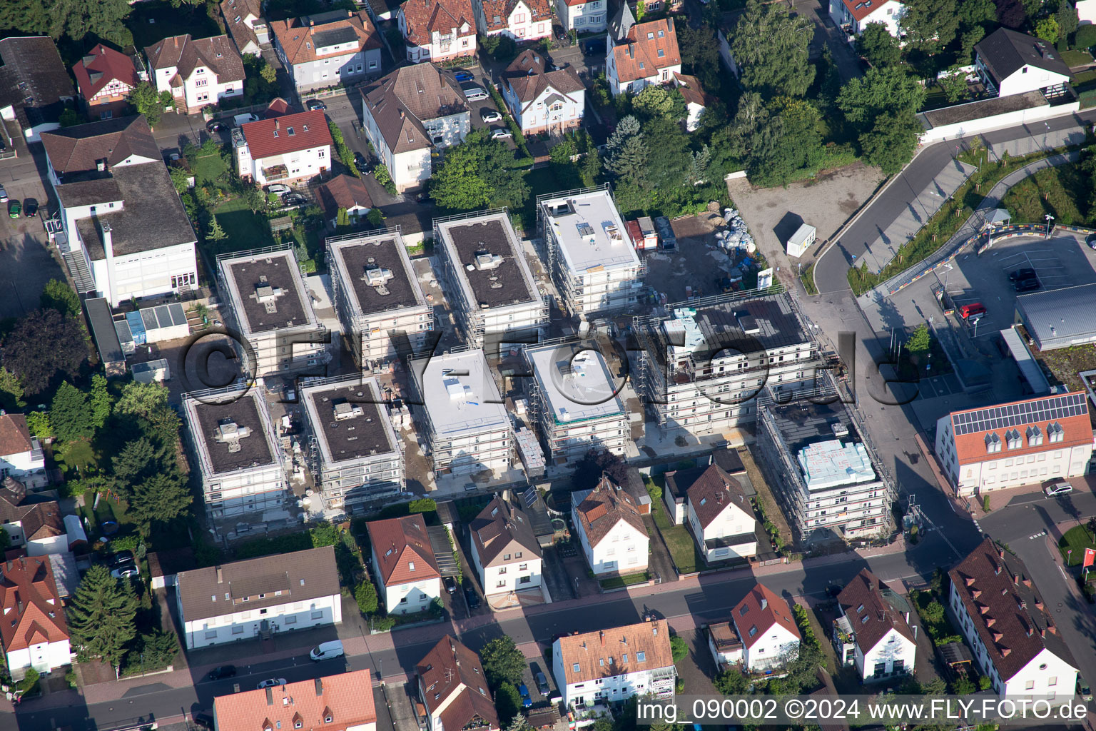 Vue oblique de Dans le nouveau bâtiment "Stadkern" de RiBa GmbH entre Bismarck- et Gartenstr à Kandel dans le département Rhénanie-Palatinat, Allemagne