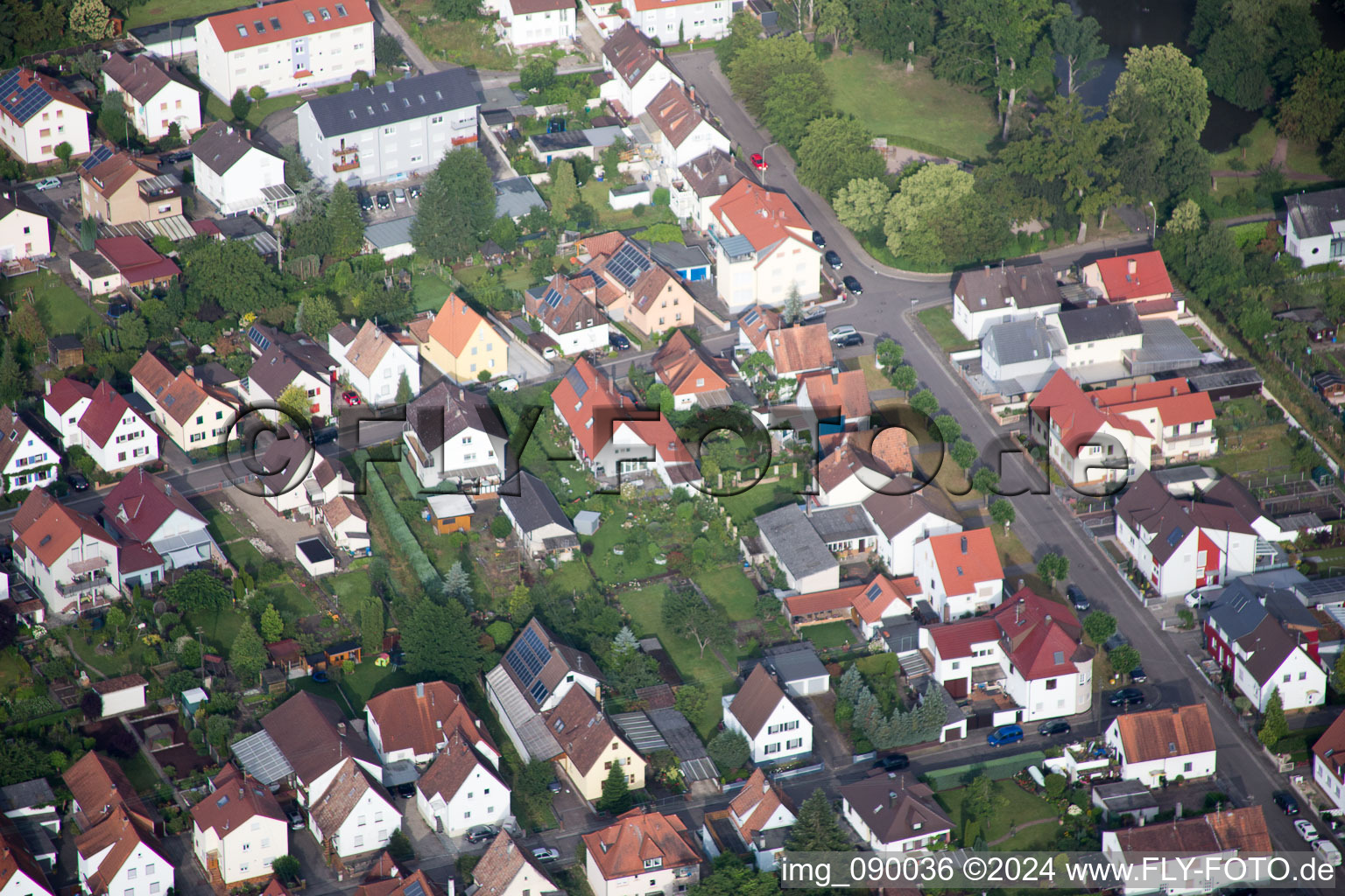 Vue aérienne de Kandel dans le département Rhénanie-Palatinat, Allemagne