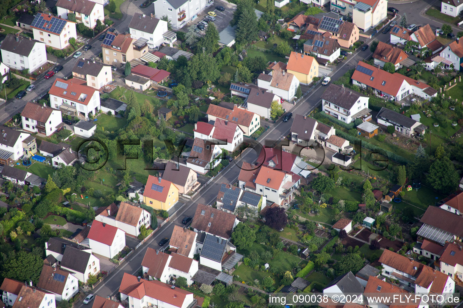 Vue oblique de Kandel dans le département Rhénanie-Palatinat, Allemagne