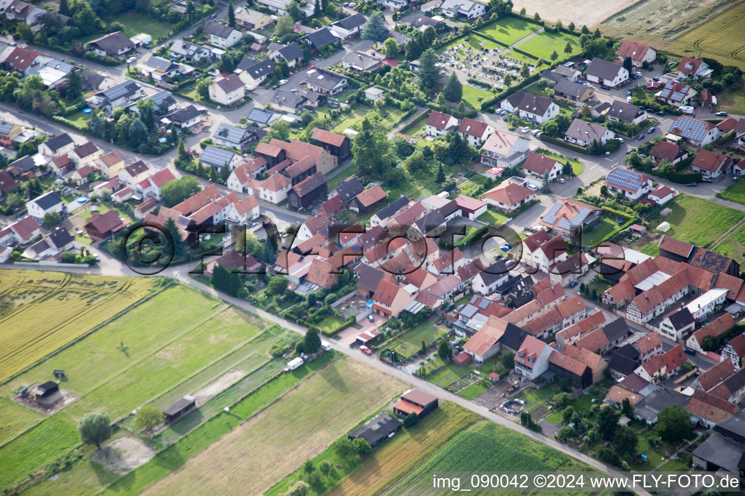 Herxheimweyher dans le département Rhénanie-Palatinat, Allemagne vue du ciel