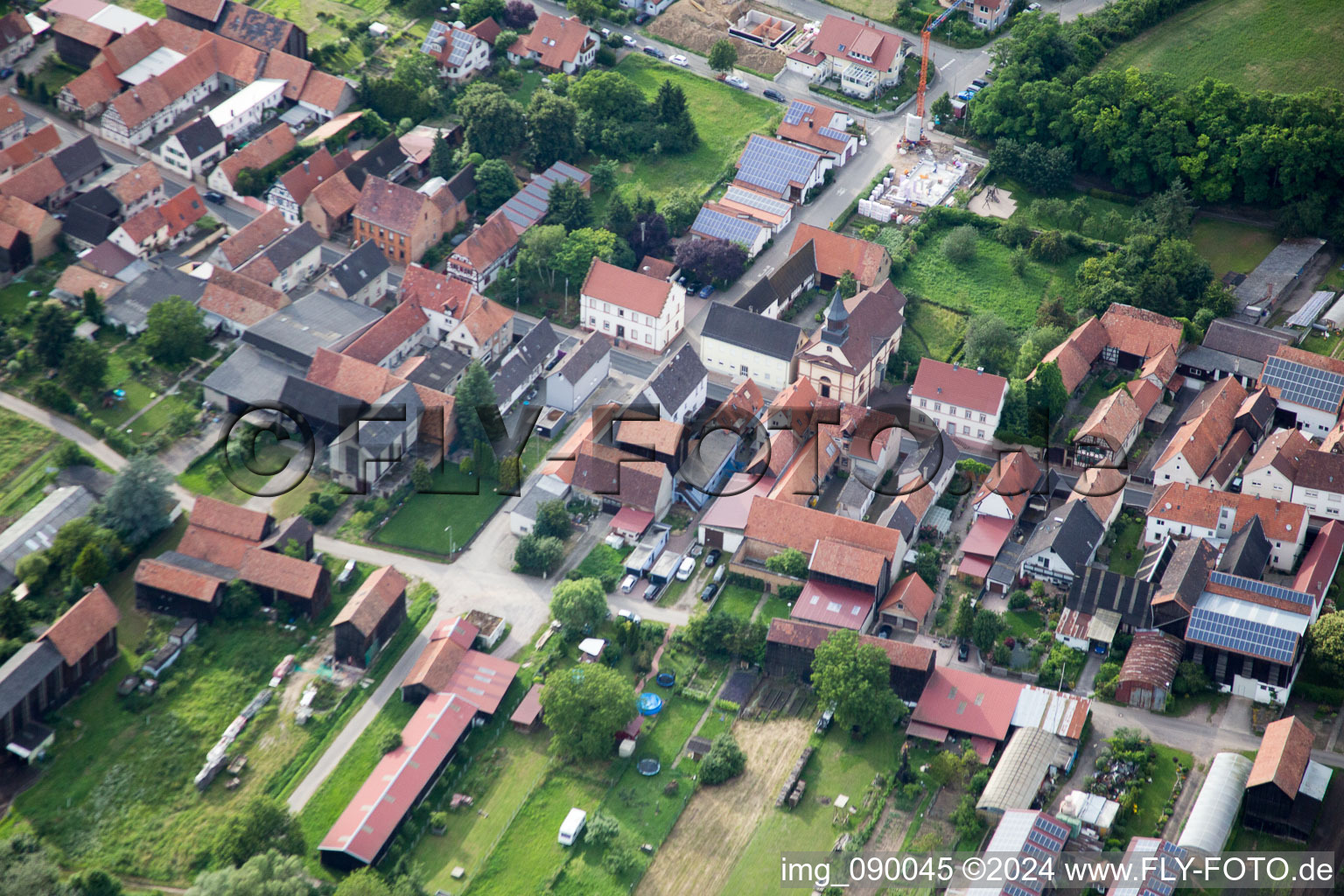 Herxheimweyher dans le département Rhénanie-Palatinat, Allemagne du point de vue du drone