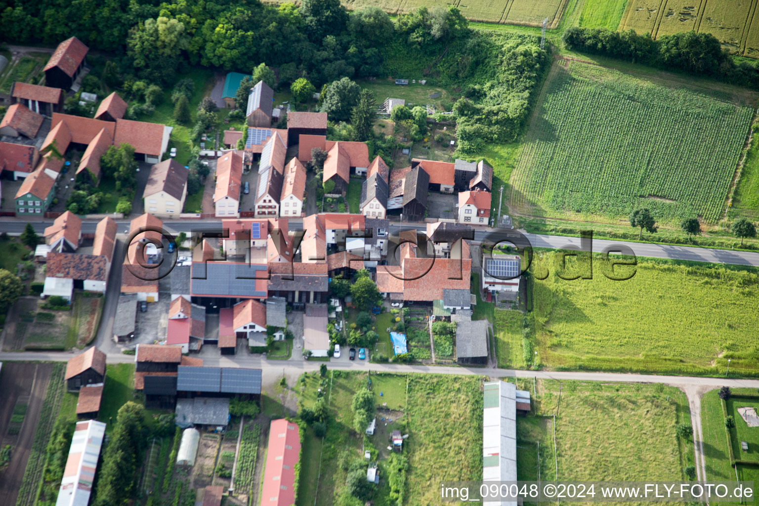 Vue aérienne de Herxheimweyher dans le département Rhénanie-Palatinat, Allemagne