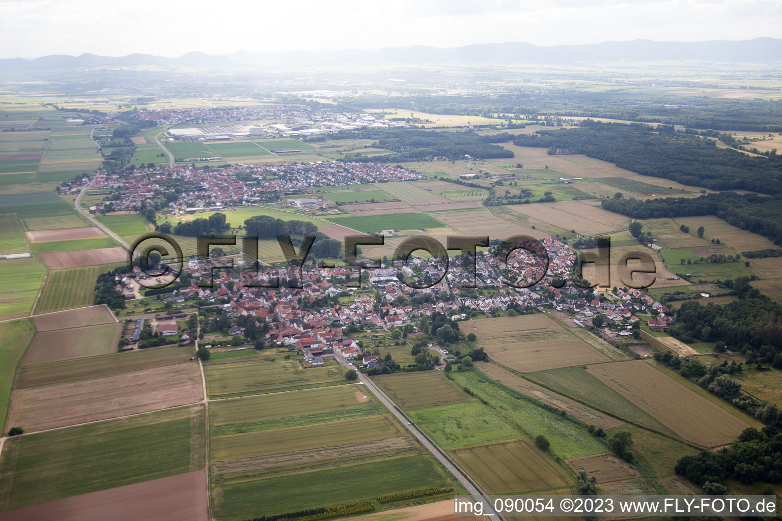 Knittelsheim dans le département Rhénanie-Palatinat, Allemagne d'en haut