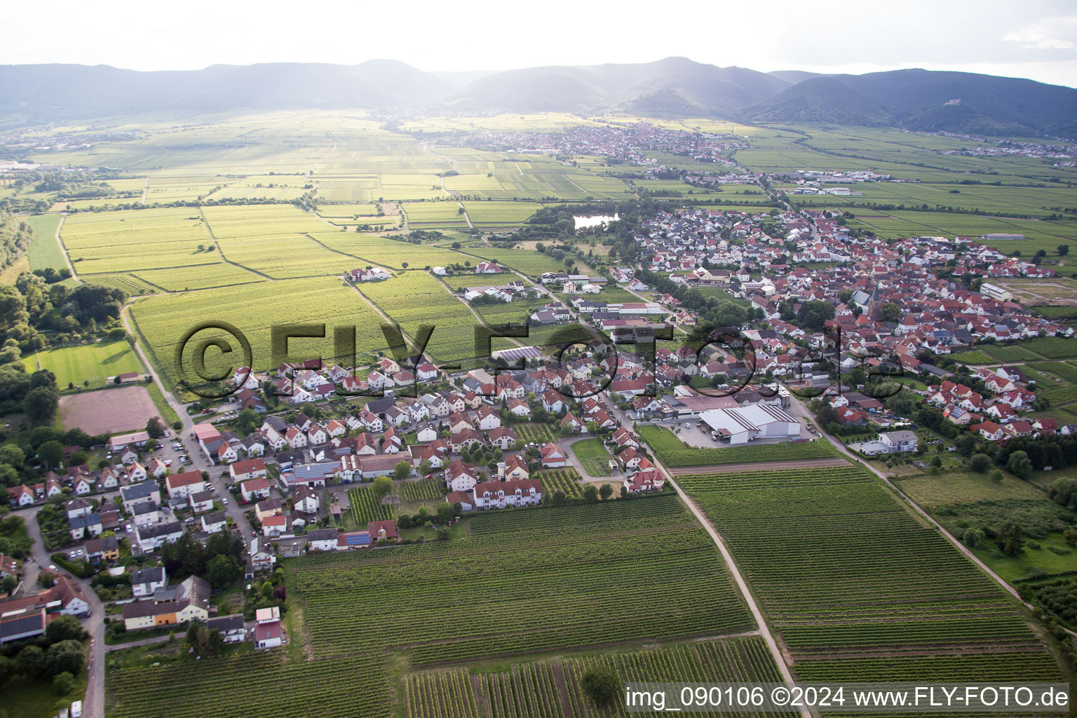 Kirrweiler dans le département Rhénanie-Palatinat, Allemagne d'un drone