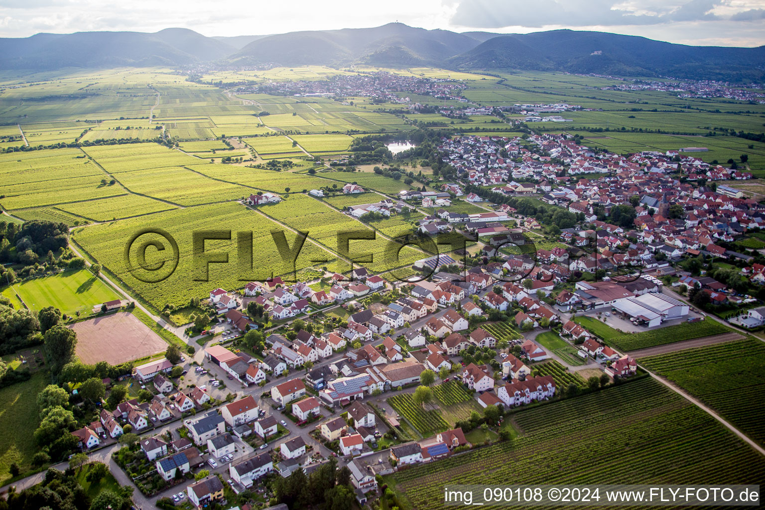 Photographie aérienne de (Palatinat) à Kirrweiler dans le département Rhénanie-Palatinat, Allemagne