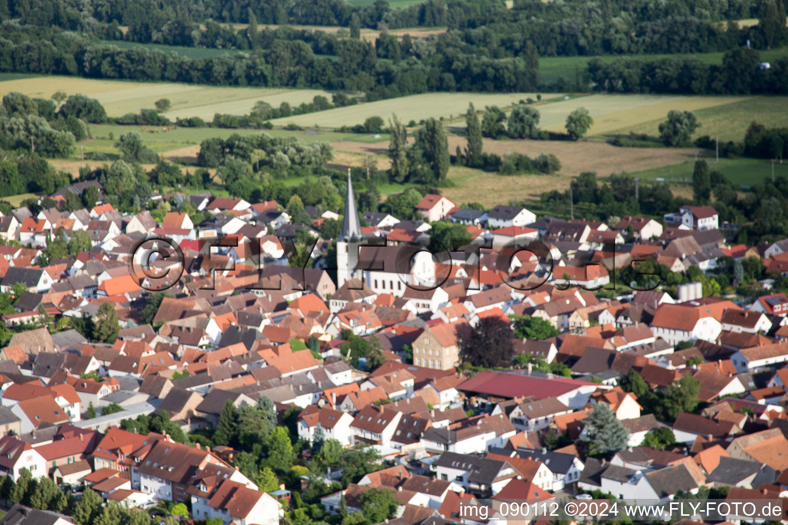 Enregistrement par drone de Venningen dans le département Rhénanie-Palatinat, Allemagne