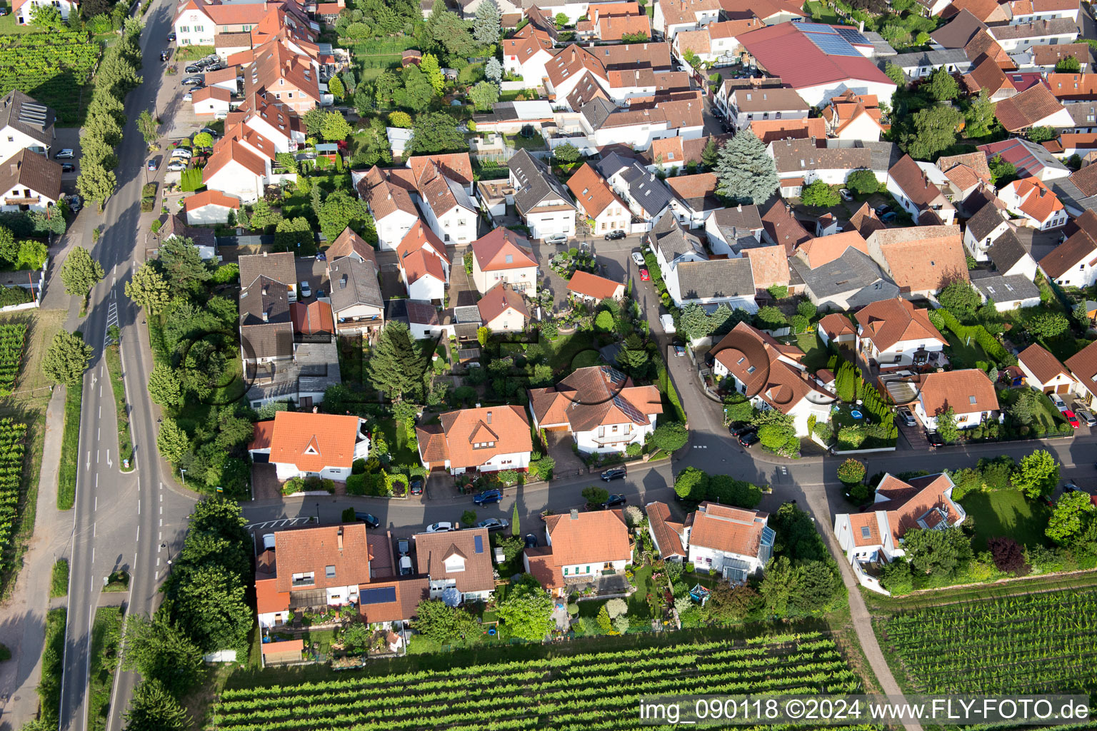 Vue aérienne de Venningen dans le département Rhénanie-Palatinat, Allemagne