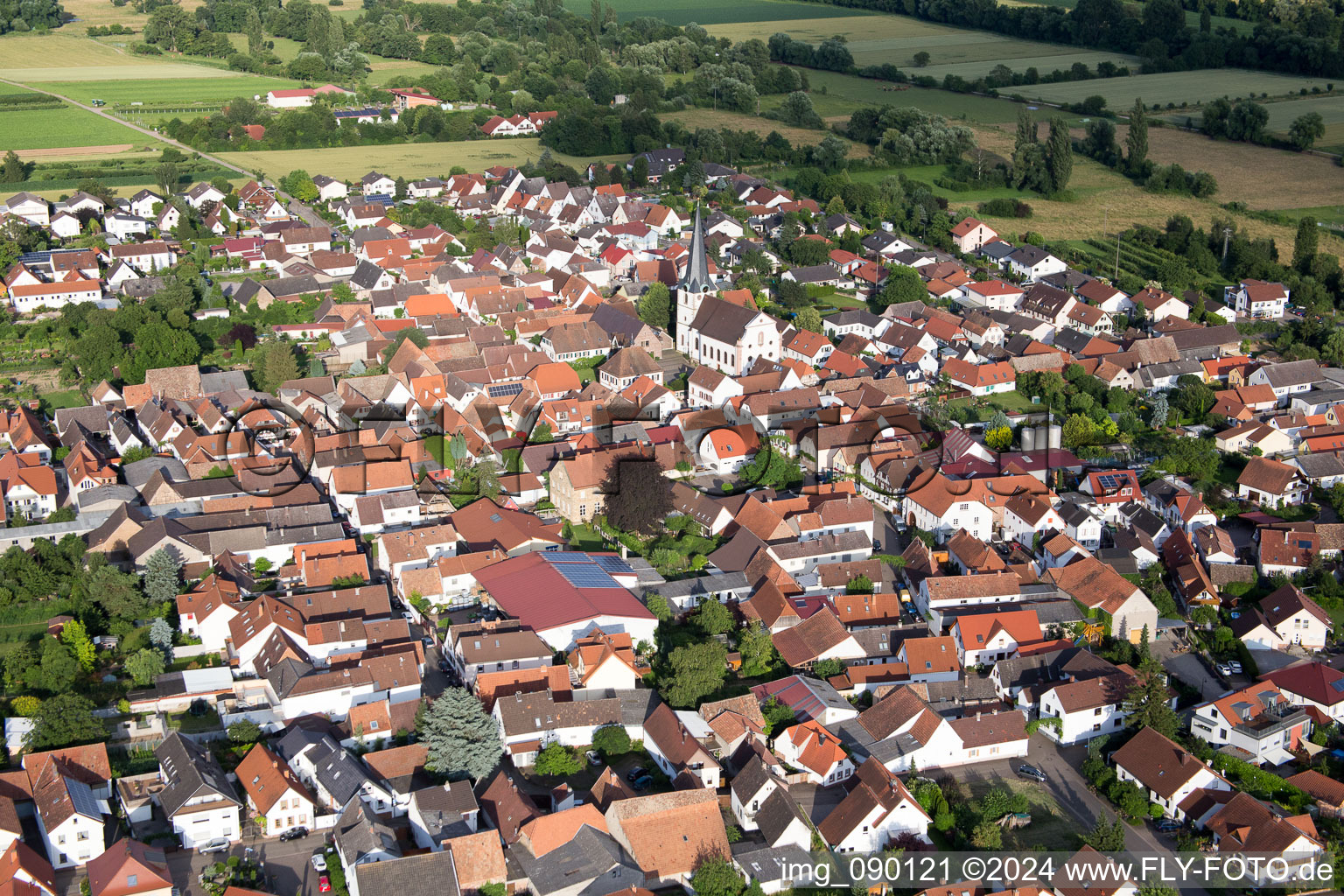 Venningen dans le département Rhénanie-Palatinat, Allemagne d'en haut