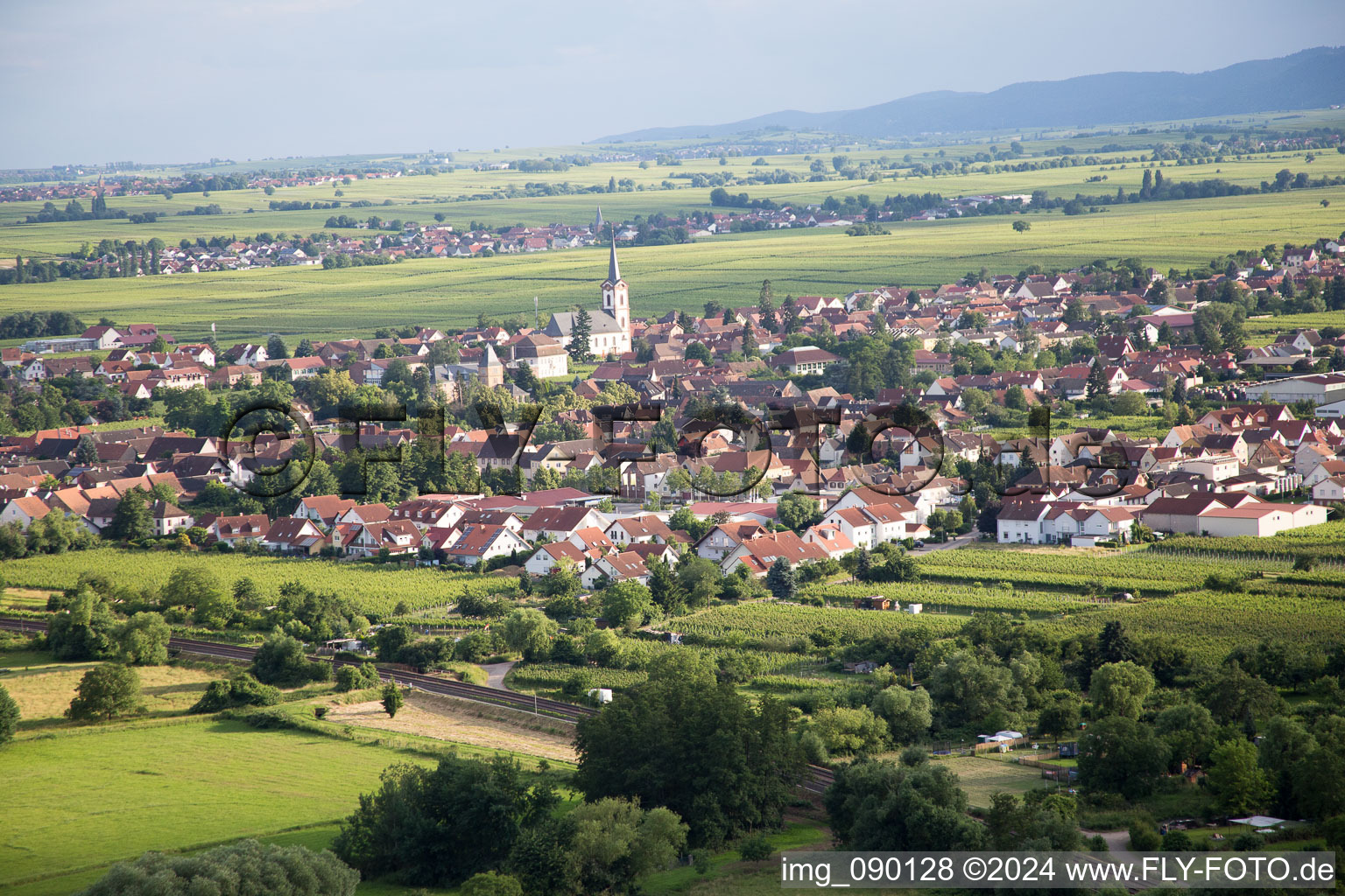 Vue aérienne de Quartier Eckel à Edesheim dans le département Rhénanie-Palatinat, Allemagne