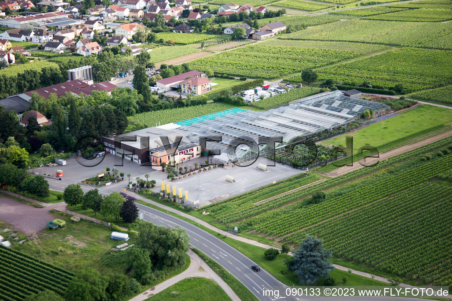 Photographie aérienne de Edesheim dans le département Rhénanie-Palatinat, Allemagne