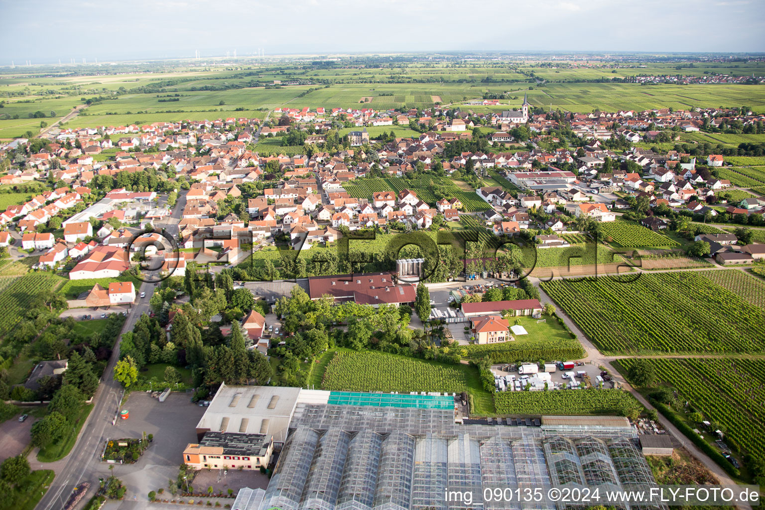 Edesheim dans le département Rhénanie-Palatinat, Allemagne d'en haut