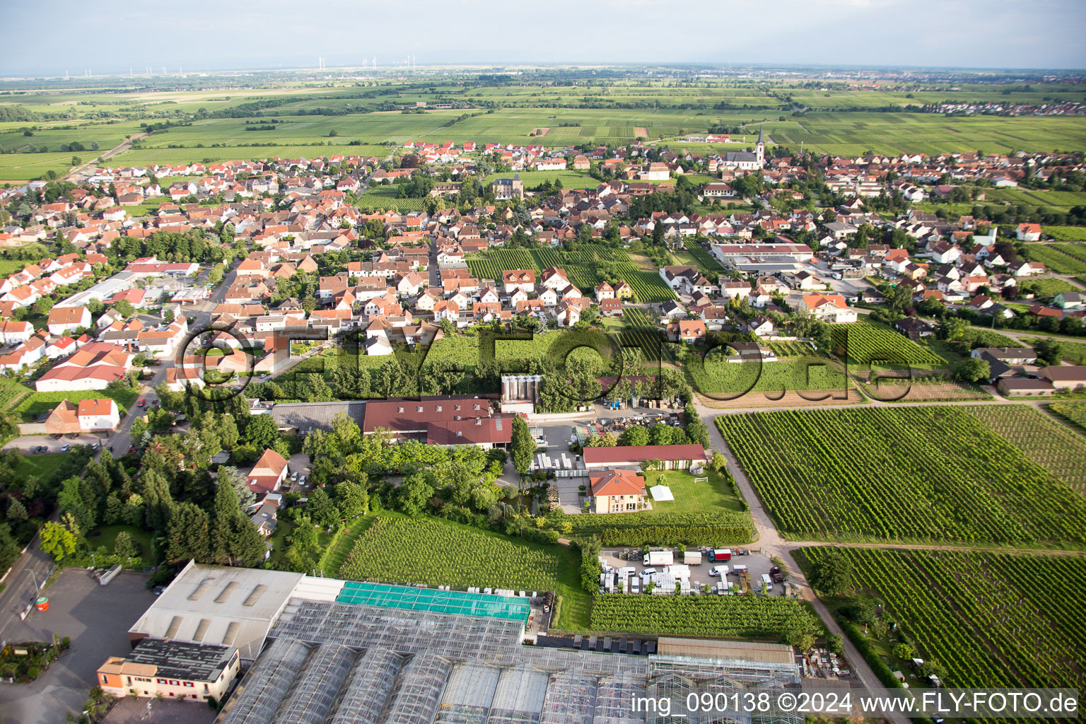 Vue aérienne de Quartier Eckel à Edesheim dans le département Rhénanie-Palatinat, Allemagne