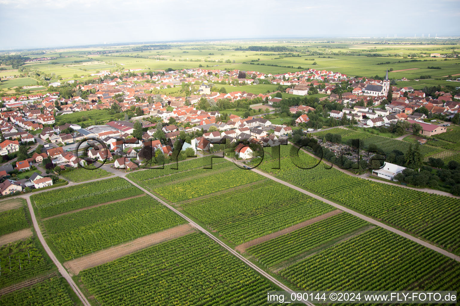 Enregistrement par drone de Edesheim dans le département Rhénanie-Palatinat, Allemagne