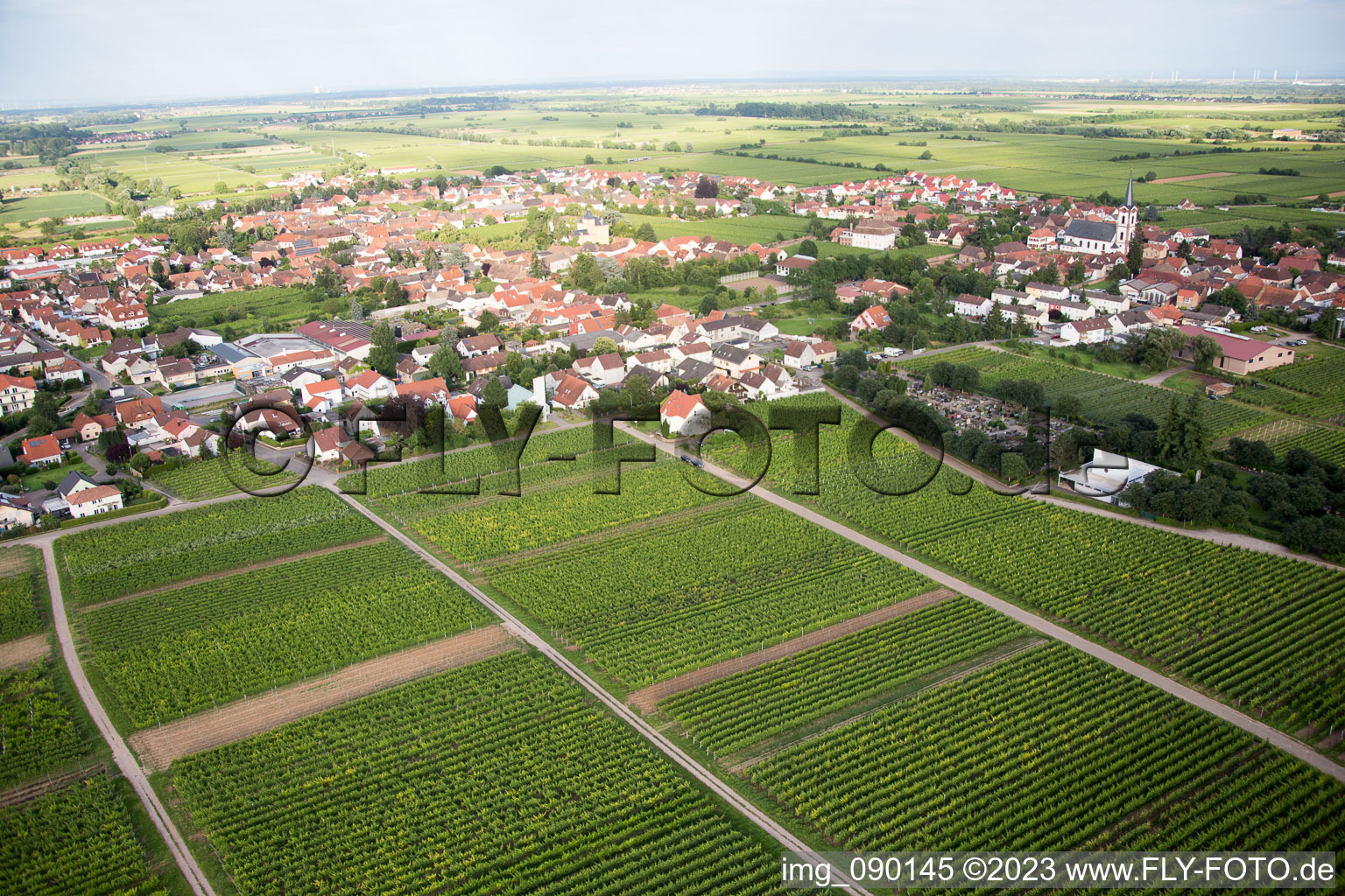 Image drone de Edesheim dans le département Rhénanie-Palatinat, Allemagne