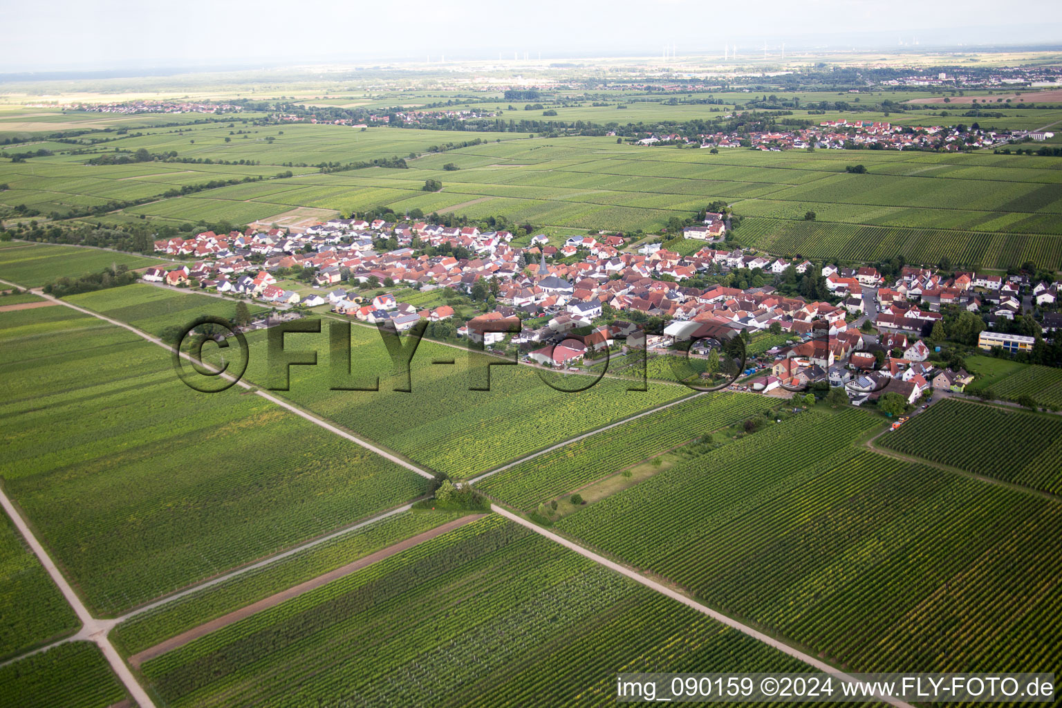 Vue aérienne de Roschbach dans le département Rhénanie-Palatinat, Allemagne