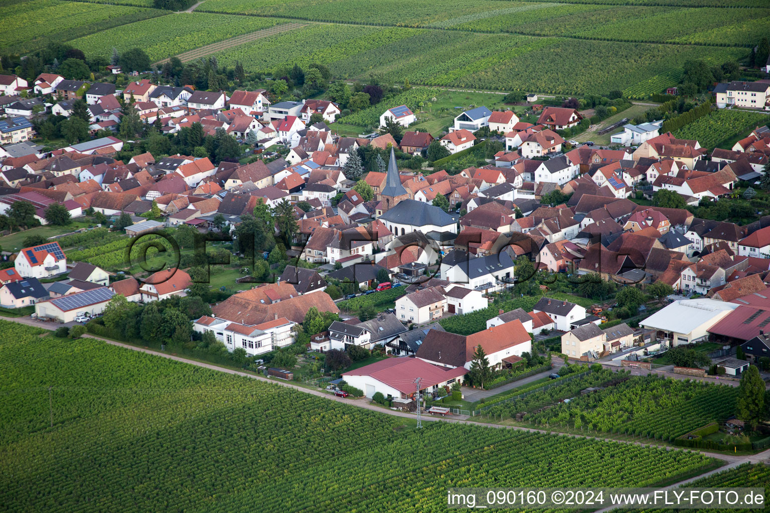 Photographie aérienne de Roschbach dans le département Rhénanie-Palatinat, Allemagne