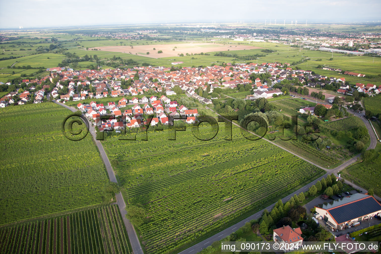 Quartier Nußdorf in Landau in der Pfalz dans le département Rhénanie-Palatinat, Allemagne vue d'en haut