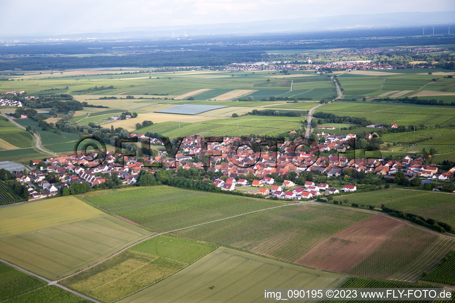 Impflingen dans le département Rhénanie-Palatinat, Allemagne hors des airs