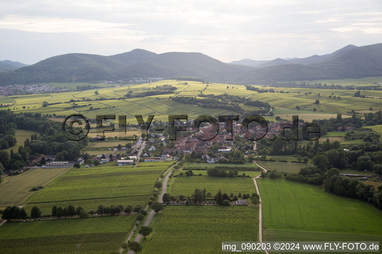 Photographie aérienne de Quartier Heuchelheim in Heuchelheim-Klingen dans le département Rhénanie-Palatinat, Allemagne