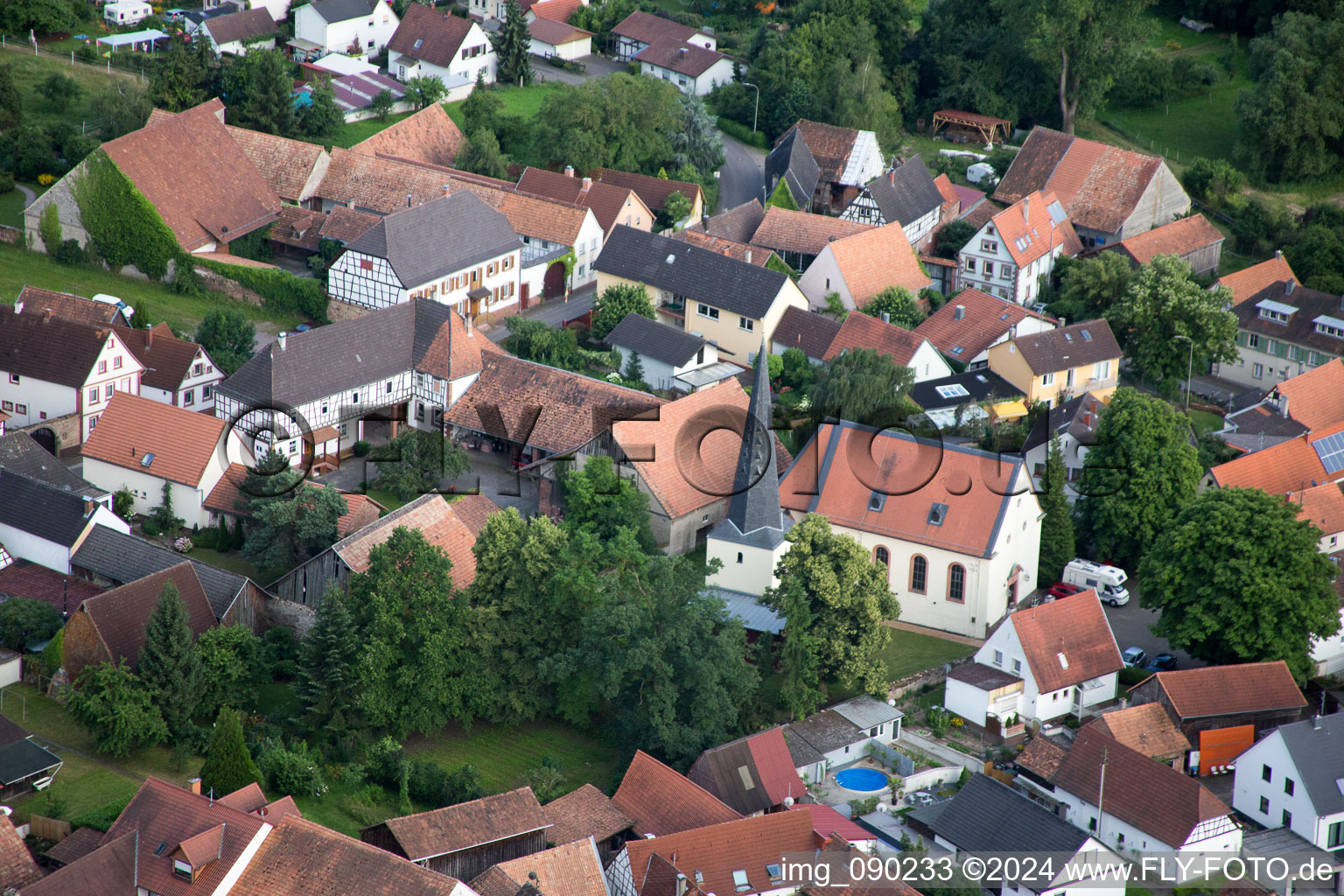 Barbelroth dans le département Rhénanie-Palatinat, Allemagne d'en haut