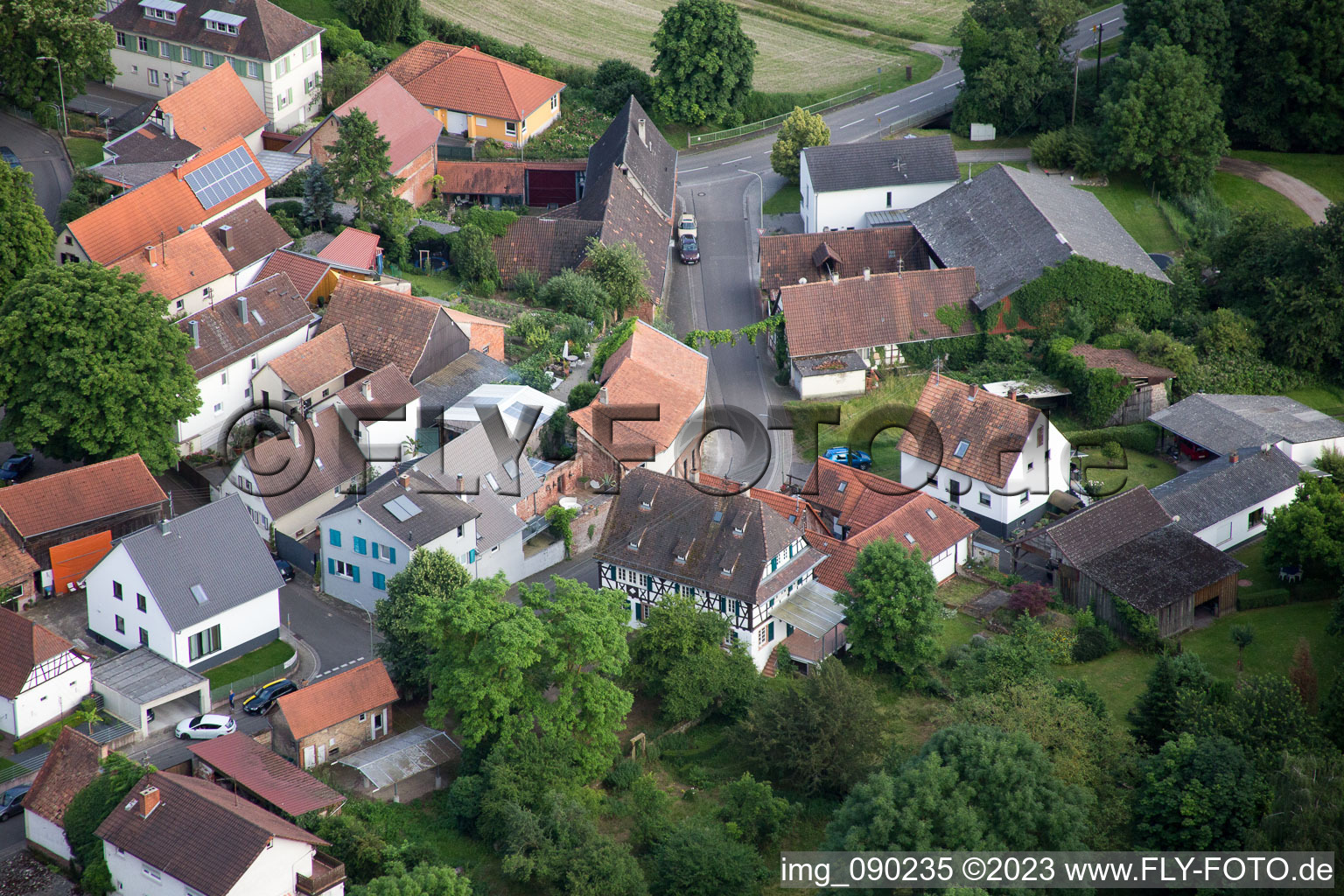 Barbelroth dans le département Rhénanie-Palatinat, Allemagne vue d'en haut