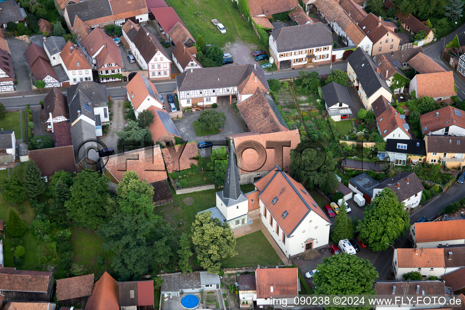 Barbelroth dans le département Rhénanie-Palatinat, Allemagne vue du ciel