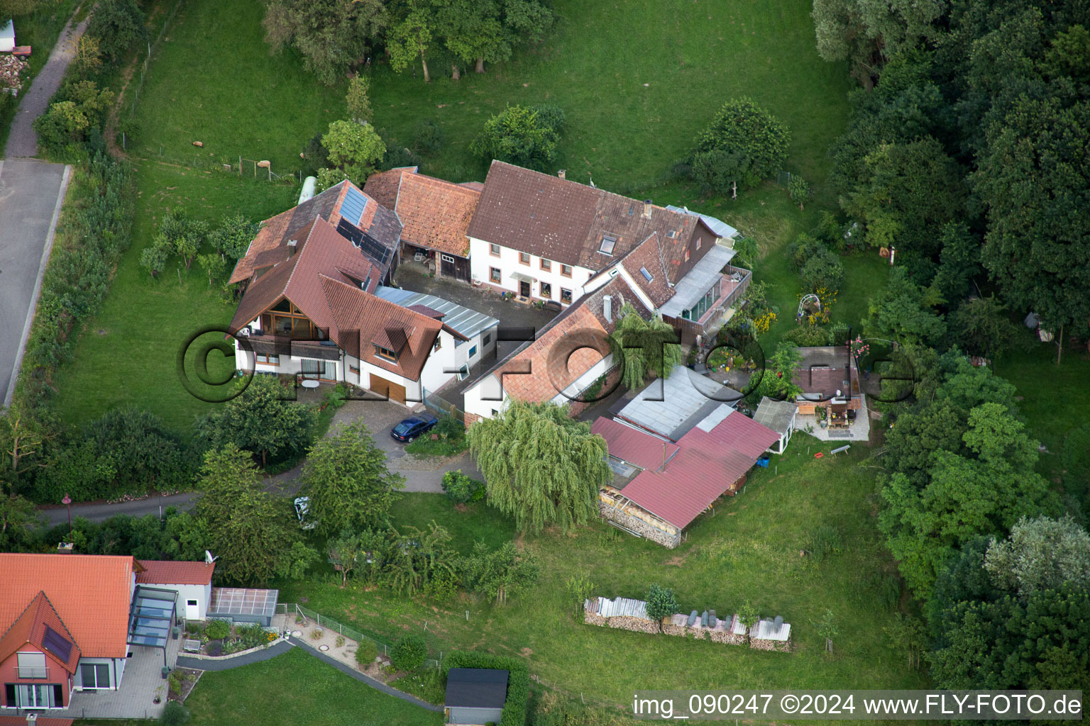 Vue oblique de Barbelroth dans le département Rhénanie-Palatinat, Allemagne