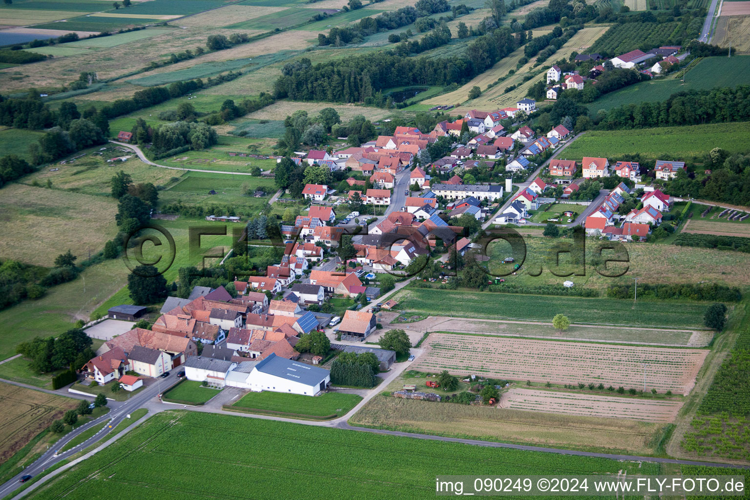 Enregistrement par drone de Hergersweiler dans le département Rhénanie-Palatinat, Allemagne