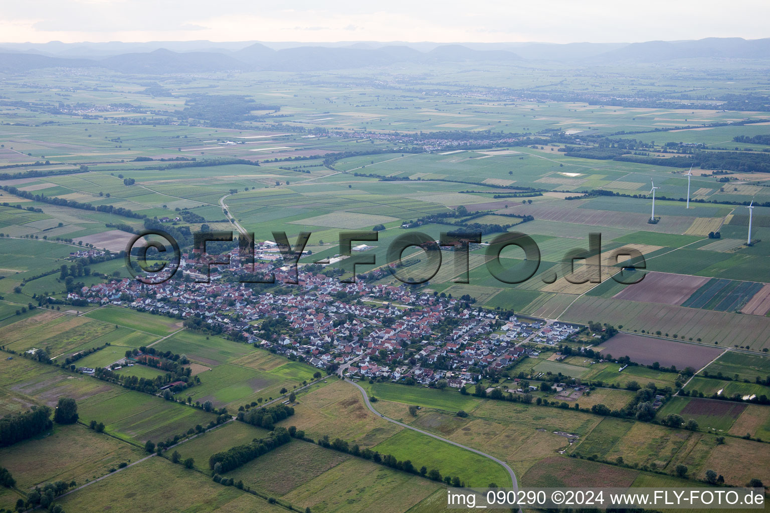 Minfeld dans le département Rhénanie-Palatinat, Allemagne d'en haut