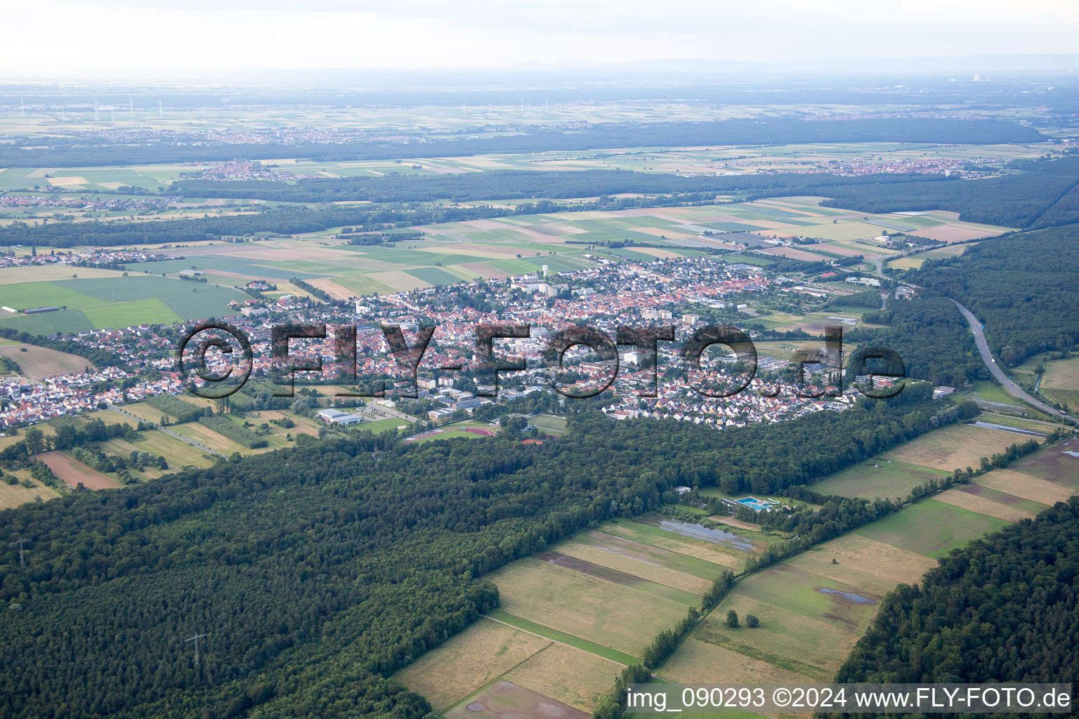 Kandel dans le département Rhénanie-Palatinat, Allemagne vue d'en haut