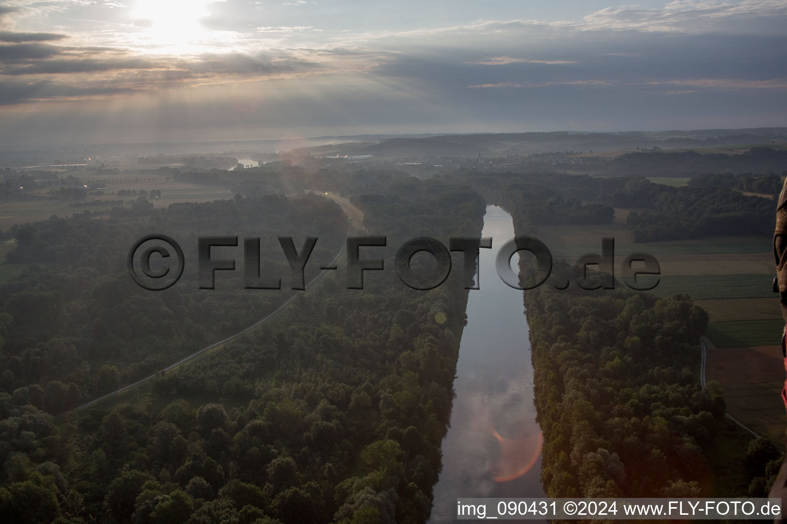 Vue aérienne de Rosenau dans le département Bavière, Allemagne