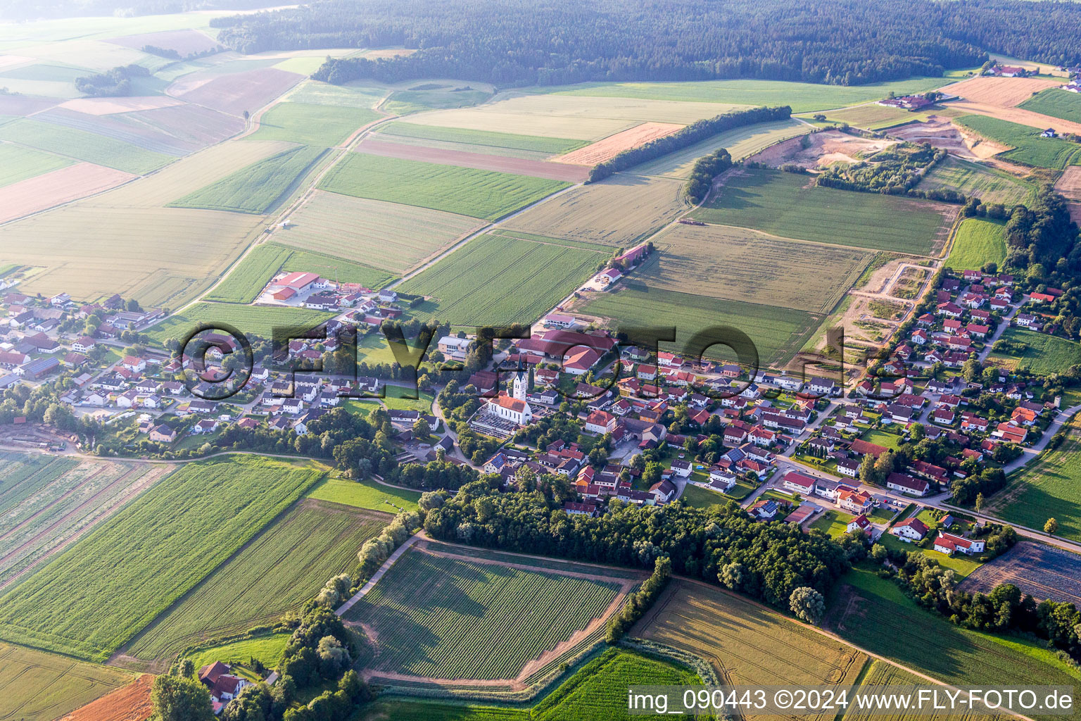 Vue aérienne de Quartier Oberhausen in Reisbach dans le département Bavière, Allemagne