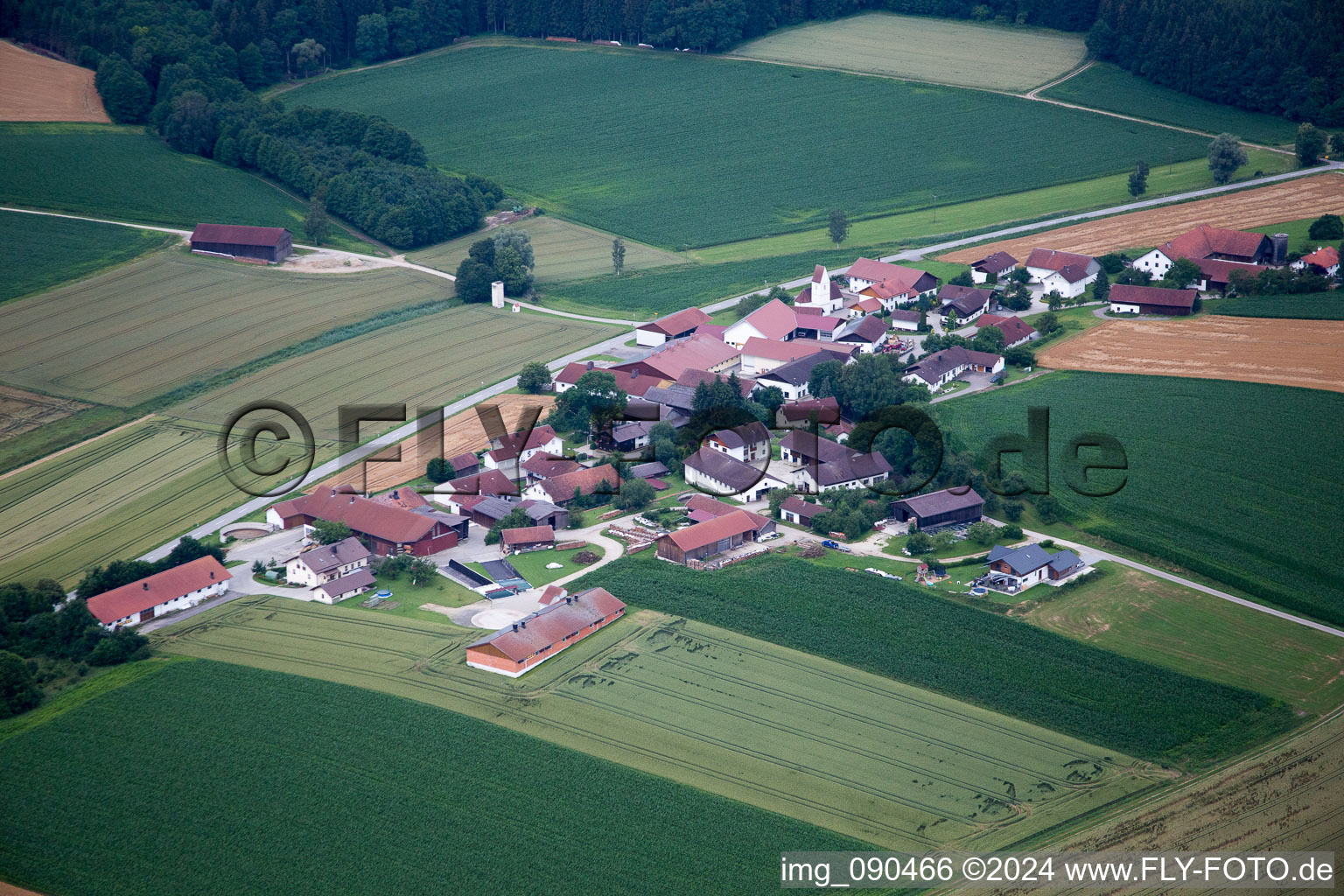 Vue aérienne de Falkenberg dans le département Bavière, Allemagne