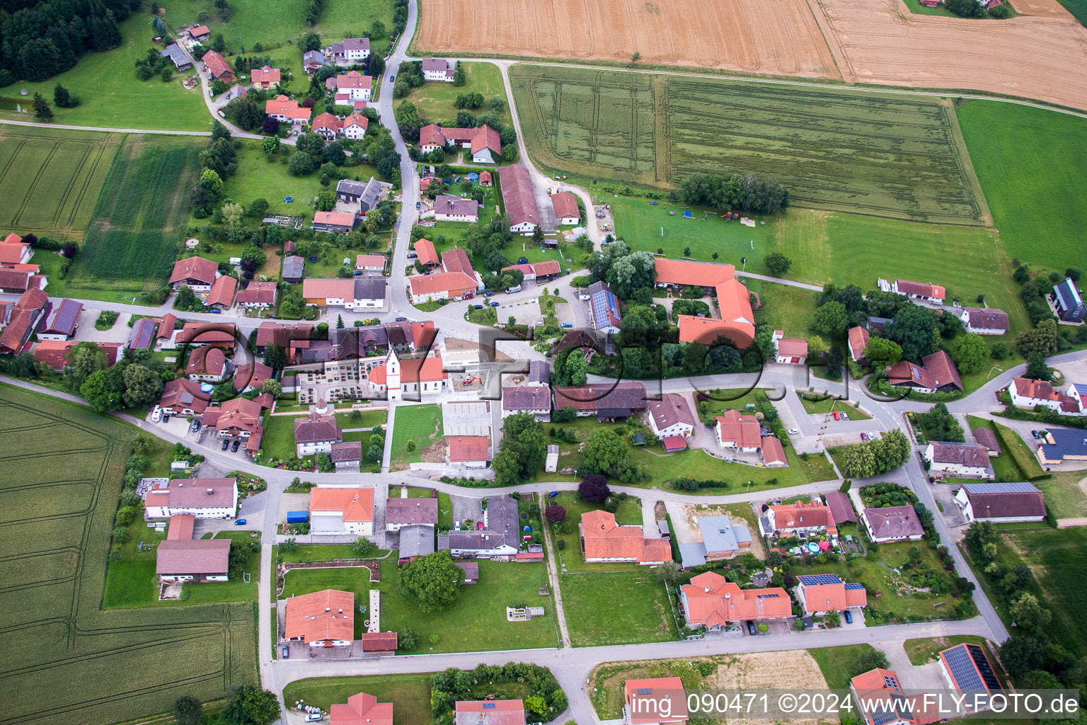 Vue aérienne de Quartier Rattenbach in Rimbach dans le département Bavière, Allemagne