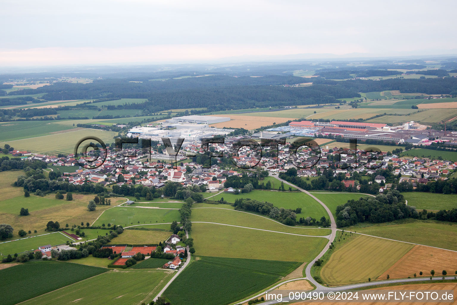 Photographie aérienne de Marklkofen dans le département Bavière, Allemagne