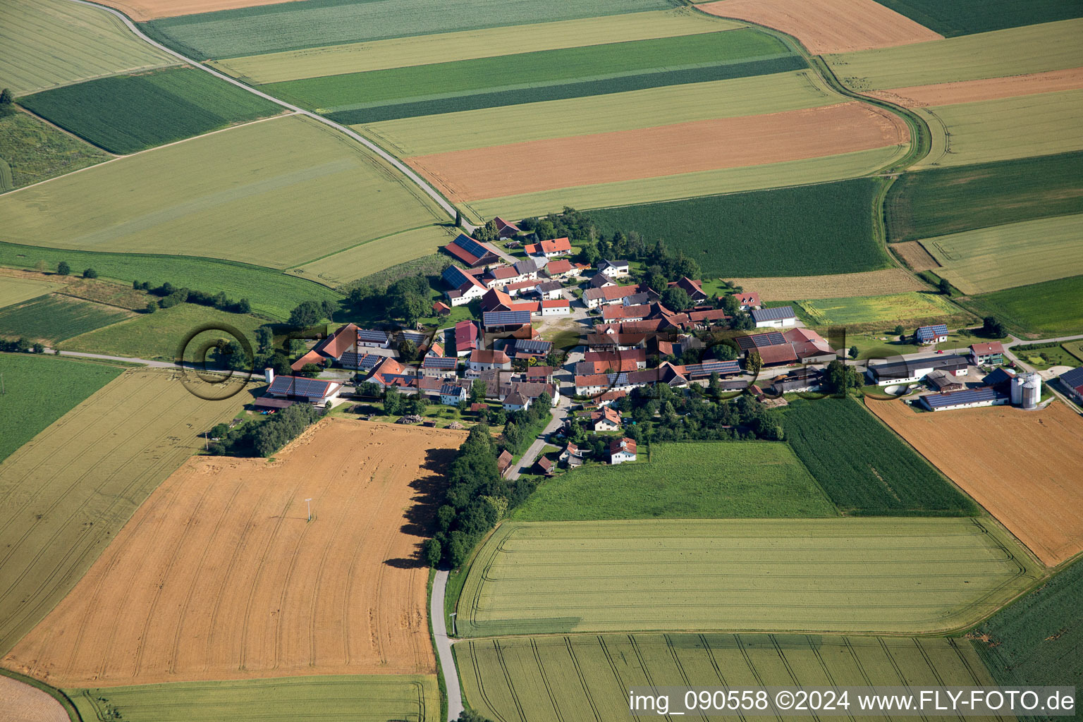 Vue aérienne de Quartier Franken in Laberweinting dans le département Bavière, Allemagne